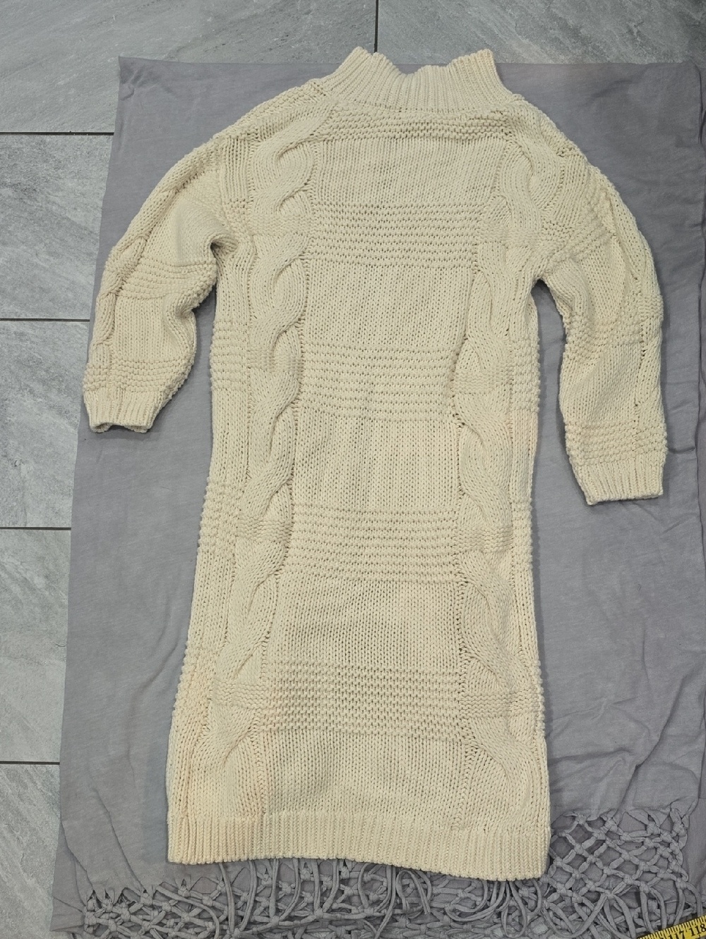 Pilcro Cream Cable Knit Toggle Cardigan(small Damage On The Sleeves) - Picture 7 of 7